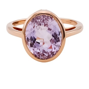 9ct Rose Gold Topaz Ring size I